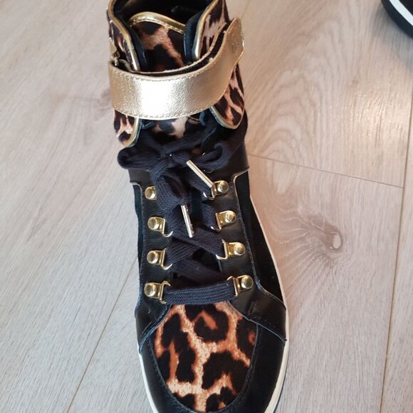High top sneakers - black and leopard print - Michael Kors - Size 11 - Picture 7 of 10